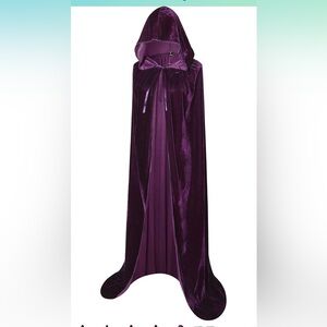 Sarah Sanderson purple velvet cloak/cape.